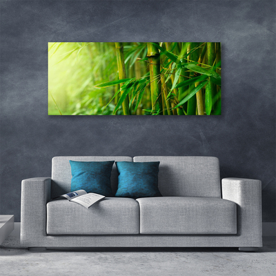 Canvas print Bamboo stalks floral green