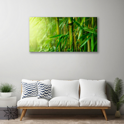 Canvas print Bamboo stalks floral green