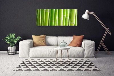 Canvas print Bamboo stalks floral green