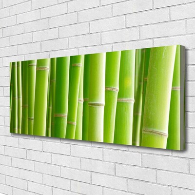 Canvas print Bamboo stalks floral green