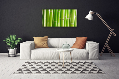 Canvas print Bamboo stalks floral green