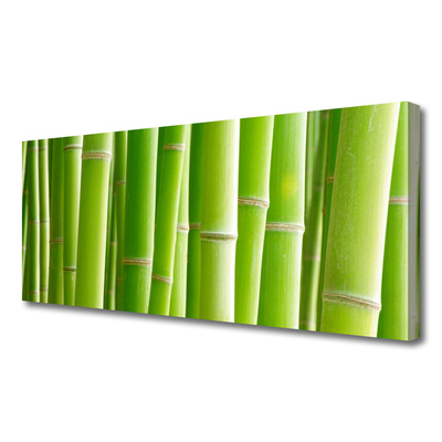 Canvas print Bamboo stalks floral green