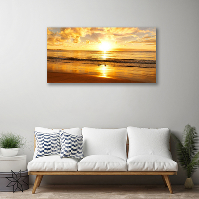 Canvas print Sea sun landscape yellow