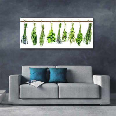 Canvas print Flowers floral green purple