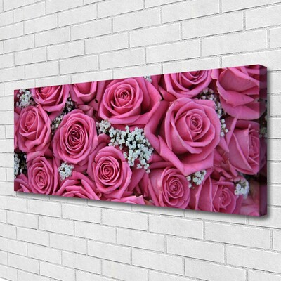 Canvas print Roses floral pink
