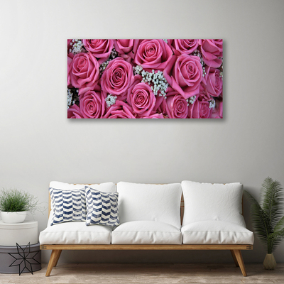 Canvas print Roses floral pink
