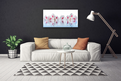 Canvas print Flowers art white red