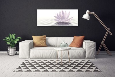 Canvas print Flower water art white