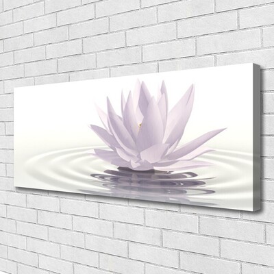 Canvas print Flower water art white