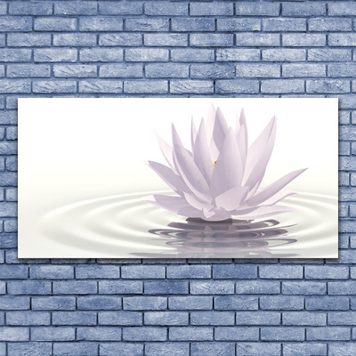 Canvas print Flower water art white