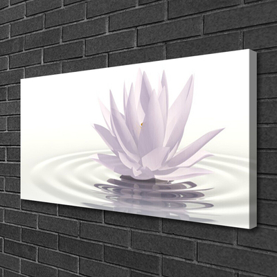 Canvas print Flower water art white