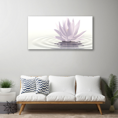 Canvas print Flower water art white