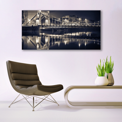 Canvas print Bridge architecture grey