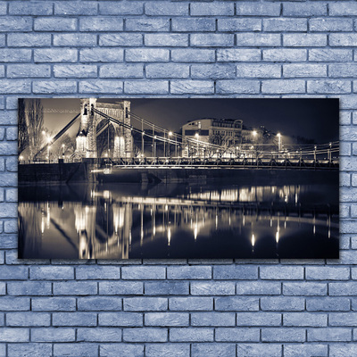 Canvas print Bridge architecture grey