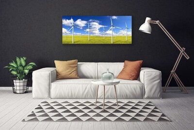 Canvas print Field architecture green