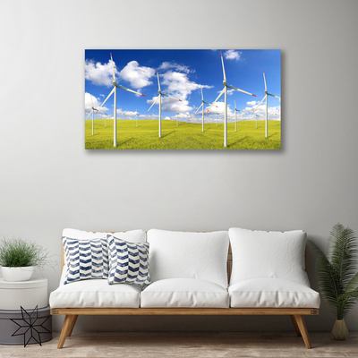 Canvas print Field architecture green