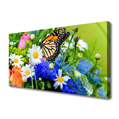 Canvas print Flowers nature multi