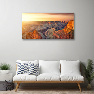 Canvas print Mountains landscape brown grey