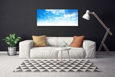 Canvas print Sky landscape blue white