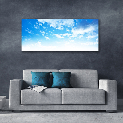 Canvas print Sky landscape blue white