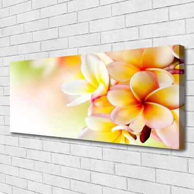 Canvas print Flowers floral green red white