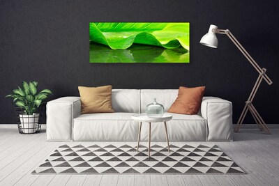 Canvas Wall art Leaf floral green