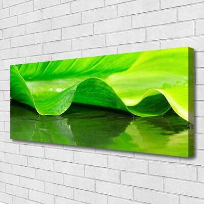 Canvas Wall art Leaf floral green