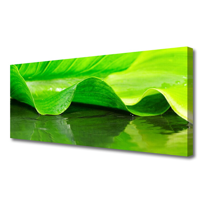 Canvas Wall art Leaf floral green