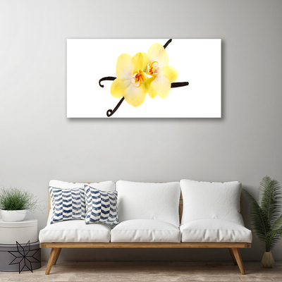 Canvas Wall art Flowers floral white yellow brown