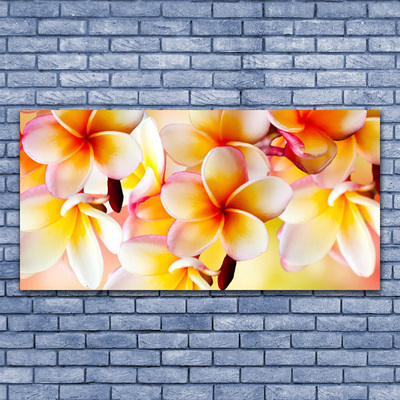 Canvas Wall art Flowers floral red green white