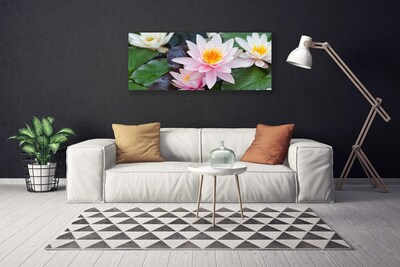 Canvas Wall art Flowers floral yellow pink