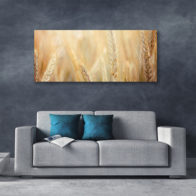 Canvas Wall art Wheat floral brown