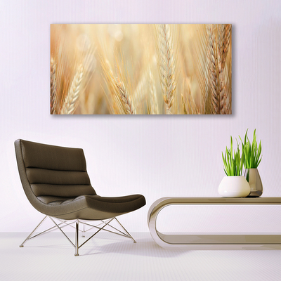 Canvas Wall art Wheat floral brown