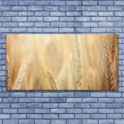 Canvas Wall art Wheat floral brown