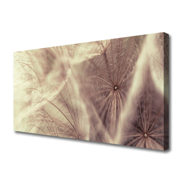 Canvas Wall art Dandelion floral grey