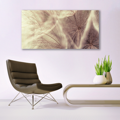 Canvas Wall art Dandelion floral grey