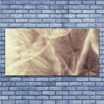 Canvas Wall art Dandelion floral grey