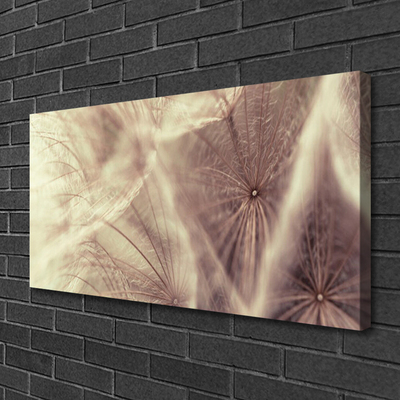 Canvas Wall art Dandelion floral grey