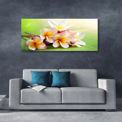 Canvas Wall art Flowers floral red white yellow