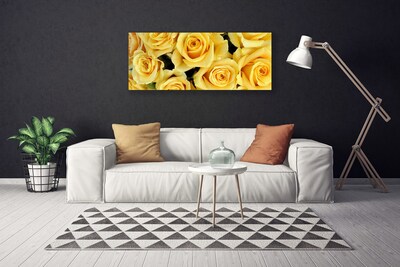 Canvas Wall art Roses floral yellow