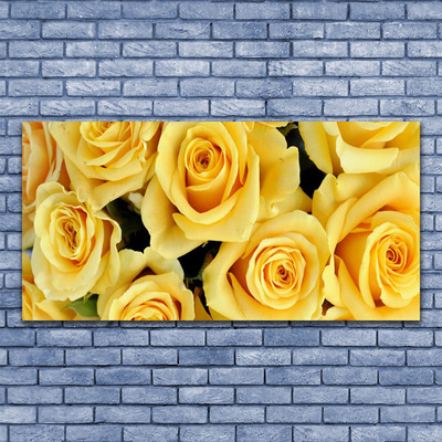 Canvas Wall art Roses floral yellow