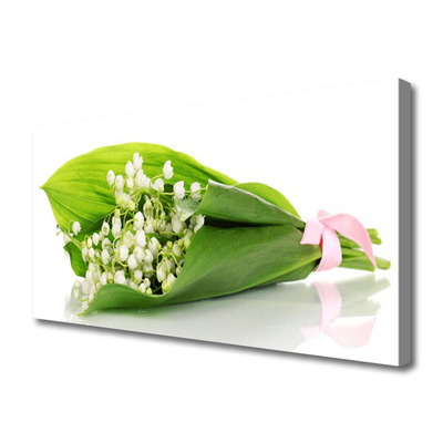 Canvas Wall art Flowers floral white green