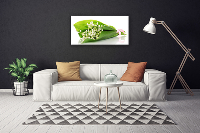 Canvas Wall art Flowers floral white green