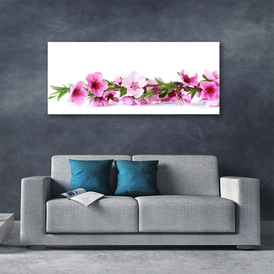 Canvas Wall art Flowers floral pink green