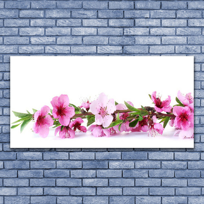 Canvas Wall art Flowers floral pink green