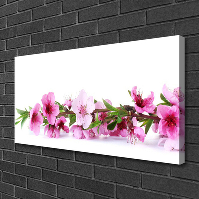 Canvas Wall art Flowers floral pink green