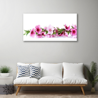 Canvas Wall art Flowers floral pink green