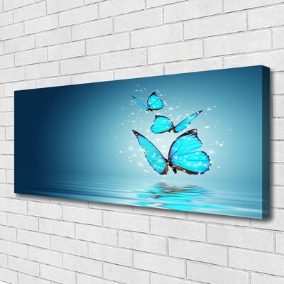 Canvas Wall art Butterflies art blue