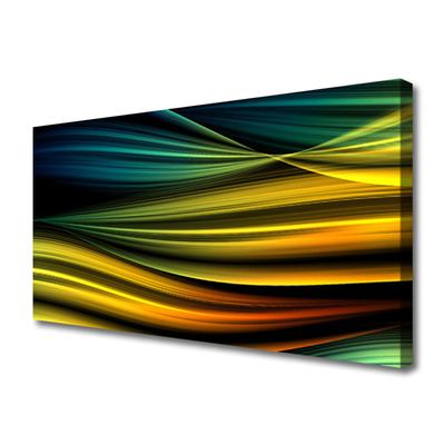 Canvas Wall art Abstract art blue yellow black