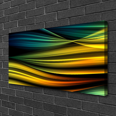 Canvas Wall art Abstract art blue yellow black